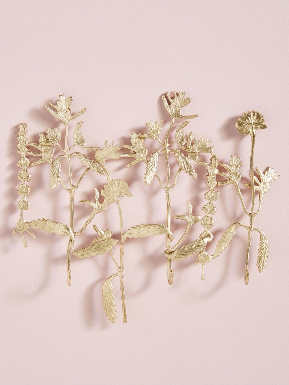 Astrea brass wall mounted jewelry holder